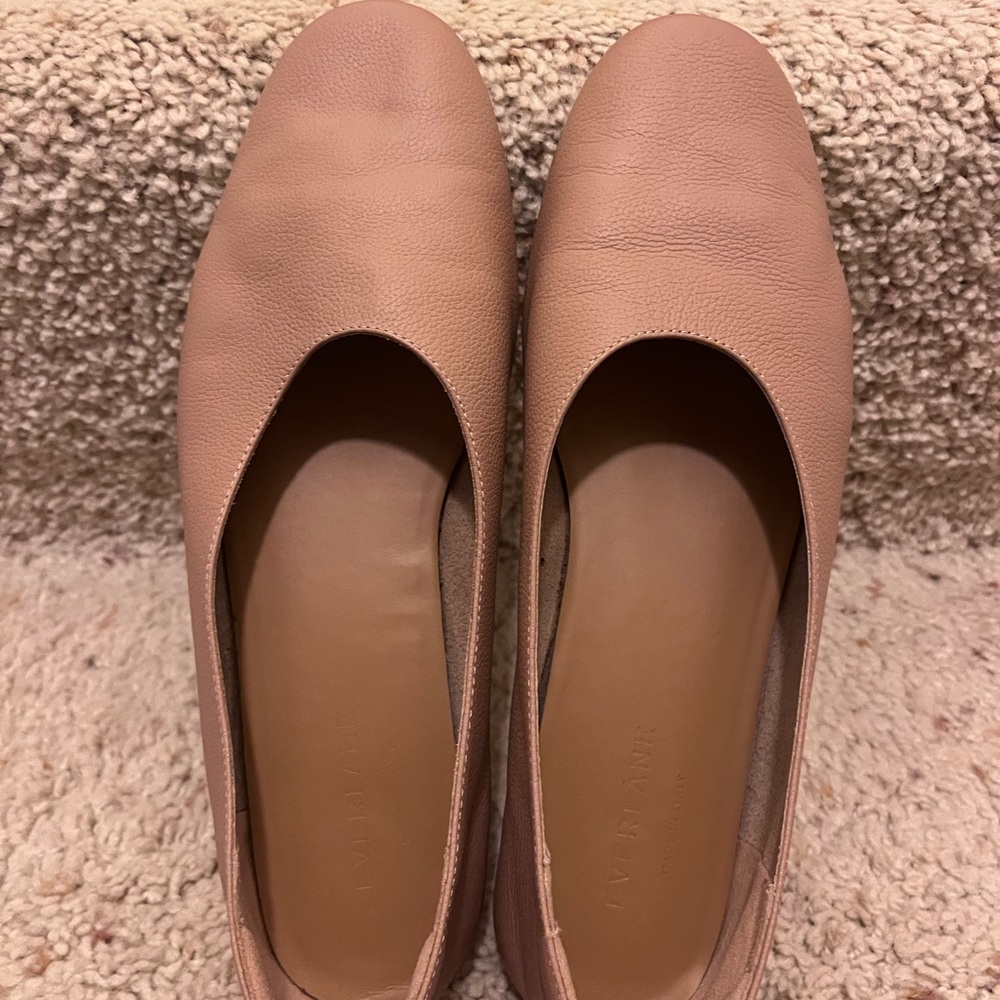 Everlane Blush Pink Leather Ballet Flats